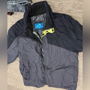 Polar Edge Men's Black and Gray Ski Jacket